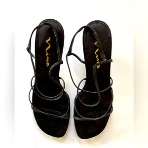 Nina strapped black sandals